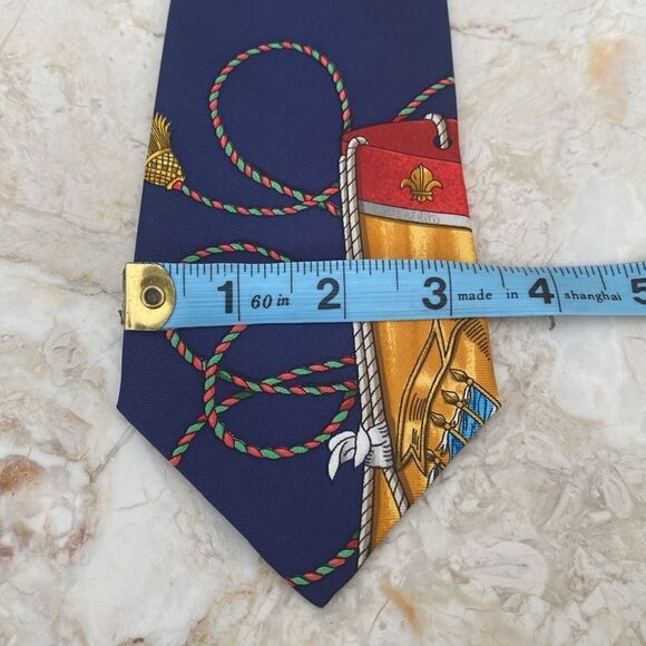 Vintage Hermes “Scarf” Tie 100% Silk Rare - Picture 7 of 8